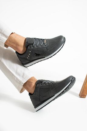 کفش اسنیکر طوسی مردانه بند دار L.A Polo - کد 835917497