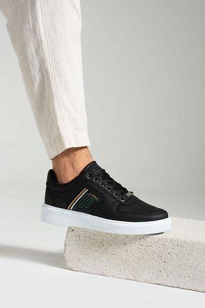 کفش اسنیکر مشکی مردانه بند دار L.A Polo - کد 775778182