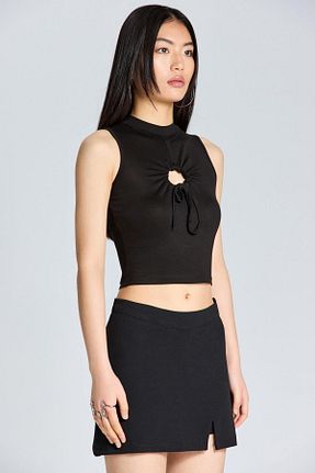 بلوز مشکی زنانه ساده ecemore - کد 869227009