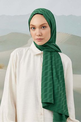 شال سبز زنانه ابریشم A/F fezah prive - کد 869238925