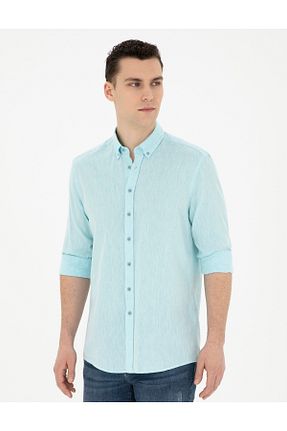 پیراهن آبی مردانه رگولار Pierre Cardin - کد 833101214
