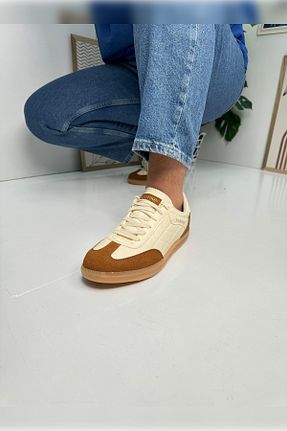 کفش اسنیکر بژ زنانه بند دار Allyup - کد 861225965