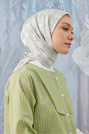 روسری طوسی 100 x 100 A/F fezah prive - کد 869241235