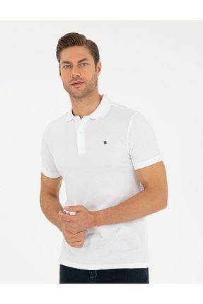 پولوشرت سفید مردانه بافت Pierre Cardin - کد 833215258