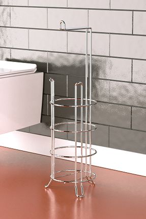 پایه دستمال توالت سفید فلزی Teknotel - کد 31062604