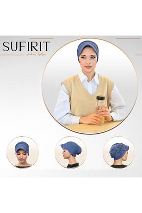 روسری سرمه ای پنبه پلی استر Sufirit - کد 869253245
