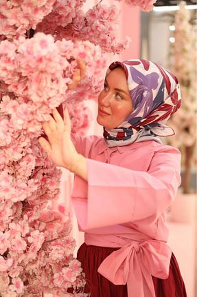 روسری بنفش İpek Tivil Silk Home - کد 852457936
