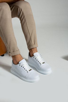 کفش اسنیکر سفید مردانه بند دار L.A Polo - کد 775546336