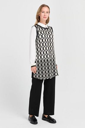 ست بالاتنه و پائین تنه مشکی زنانه بافتنی Esswaap - کد 869259383