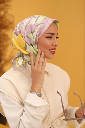 روسری قهوه ای İpek Tivil Silk Home - کد 852178340