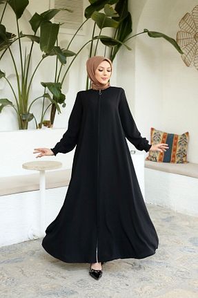کلاه و ابایا مشکی زنانه پنبه ای gülmedine - کد 834794711