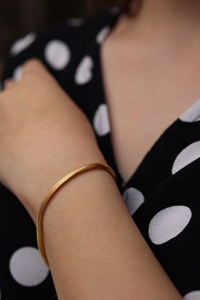 دستبند نقره طلائی زنانه 925 عیار Işıltı Silver - کد 869284102