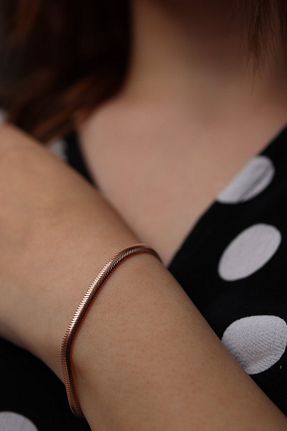 دستبند نقره صورتی زنانه 925 عیار Işıltı Silver - کد 869275884