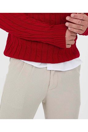 شلوار بژ مردانه پنبه - الاستین Valiberta - کد 856226716