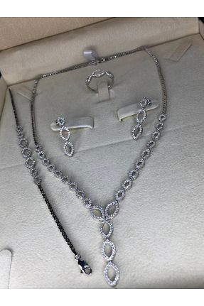 ست نقره سفید زنانه زیرکن vogutima jewelery&silver by timuçin mavili - کد 466056931