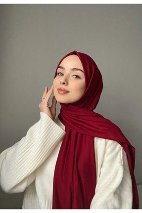 شال زرشکی زنانه پنبه پلی استر GÇA Moda - کد 869277653