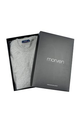 پلیور طوسی مردانه ساده Morven - کد 869284935