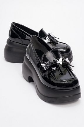 کفش لوفر مشکی زنانه چرم مصنوعی luvishoes - کد 869288111