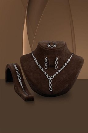 ست نقره سفید زنانه زیرکن vogutima jewelery&silver by timuçin mavili - کد 466056931