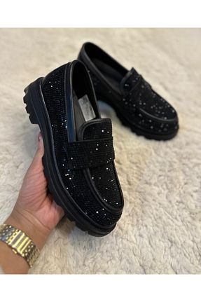 کفش لوفر مشکی زنانه چرم مصنوعی MİSS PARK MODA - کد 869306254