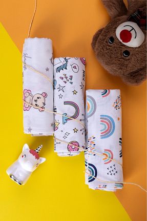 پتوی کودک و نوزاد رنگی پنبه ای Messev Group - کد 869257258