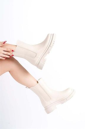 بوت / نیم بوت بژ زنانه پاشنه تخت MODAMAİSA - کد 869322425