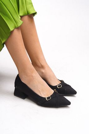 کفش پاشنه بلند کلاسیک مشکی زنانه چرم مصنوعی Riccon - کد 869310815