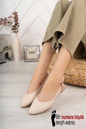 کفش کلاسیک بژ زنانه جیر MODAMAİSA - کد 869325866
