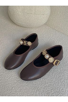 بابت قهوه ای زنانه چرم مصنوعی ERVANIN BUTİĞİ - کد 869326286