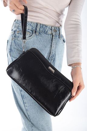کیف پورتفوی و کلاچ مشکی زنانه چرم مصنوعی Dilimler Ayakkabı - کد 869353989