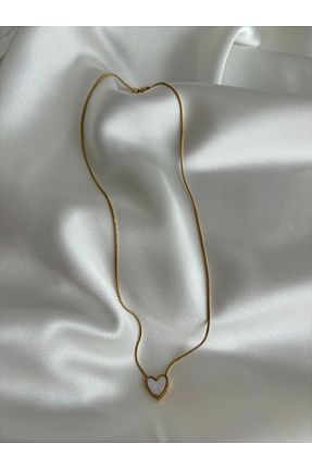 گردنبند استیل ( فولاد ) طلائی زنانه استیل (فولاد) FURHAL AKSESUAR - کد 869392606