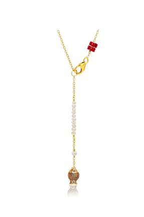 گردنبند مروارید طلائی BELFDESIGN - کد 869364345
