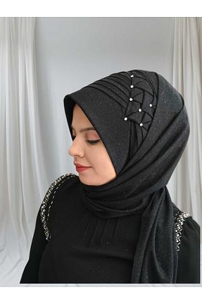 روسری مشکی ساده NurAy - کد 866083259