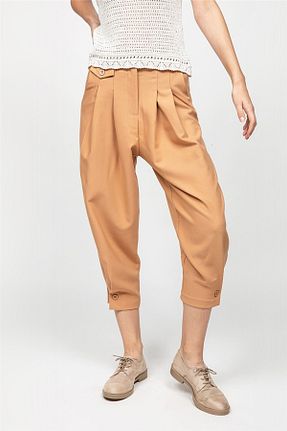 شلوار قهوه ای زنانه پارچه Gils Butik - کد 126303471