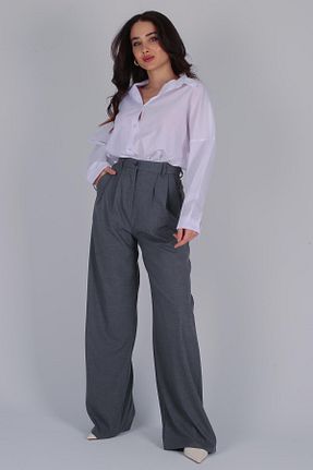 شلوار طوسی زنانه پلی ویسکون FACETTE - کد 806726496