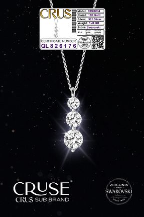 گردنبند نقره زنانه 925 عیار Cruse - کد 869381211