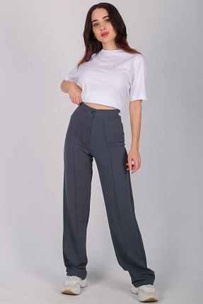شلوار طوسی زنانه لیکرا FACETTE - کد 713352499