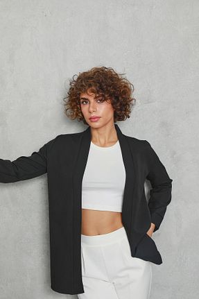 کت مشکی زنانه رگولار Butik - کد 869377507