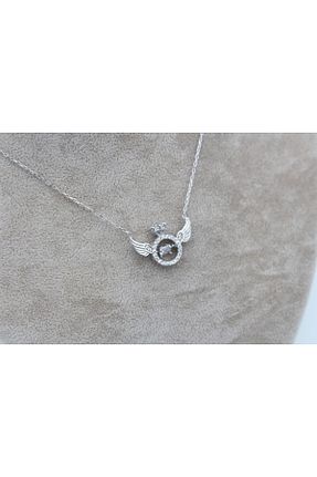 گردنبند نقره سفید زنانه 925 عیار Alina Jewelry - کد 869408918