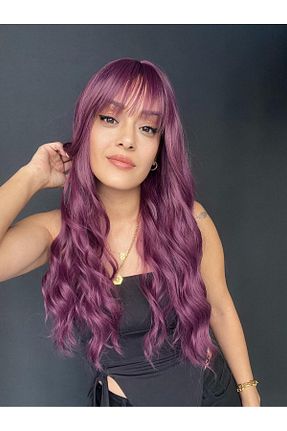 کلاه گیس بنفش زنانه Suzan Peruk - کد 869439729