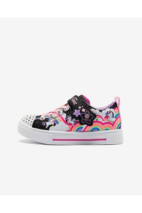 کفش اسنیکر مشکی بچه گانه بند دار Skechers - کد 869866038