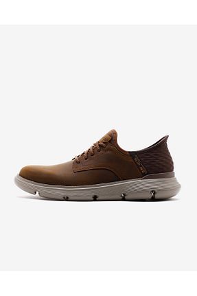کفش اسنیکر قهوه ای مردانه بند دار Skechers - کد 746819738
