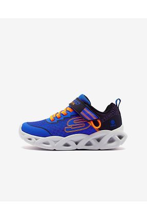 کفش اسنیکر آبی بچه گانه چسبی Skechers - کد 803383312