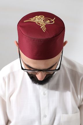 کلاه زرشکی مردانه پنبه ای ihvanonline - کد 797341970