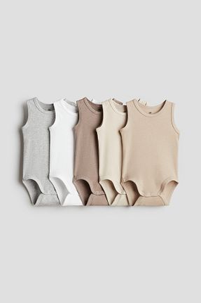 بادی رنگی بچه گانه یقه دوچرخه H&M - کد 869354056