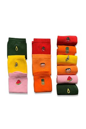جوراب رنگی زنانه پنبه ای Socks Stations - کد 266770914