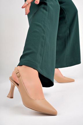 کفش کلاسیک بژ زنانه چرم مصنوعی lady classy - کد 869514134