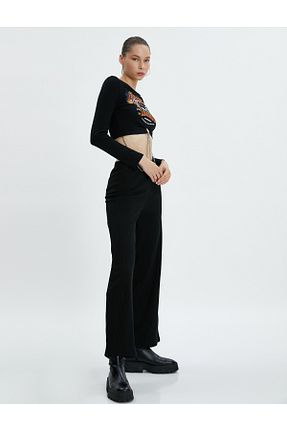 شلوار مشکی زنانه مخلوط پلی استر Koton - کد 755267362