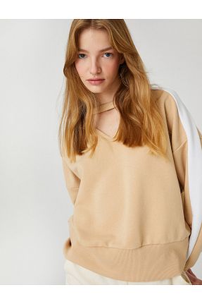 سوئیشرت نباتی زنانه ساده Koton - کد 463687784