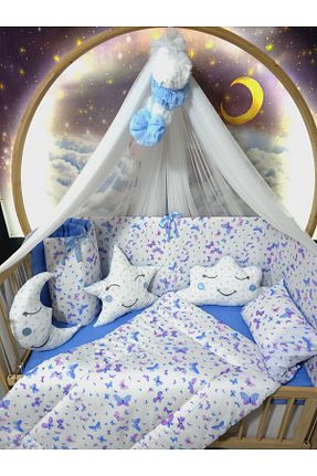 ست لحاف و روکش لحاف و روکش بالش کودک و نوزاد آبی پنبه ای bebek iklimi - کد 869731378